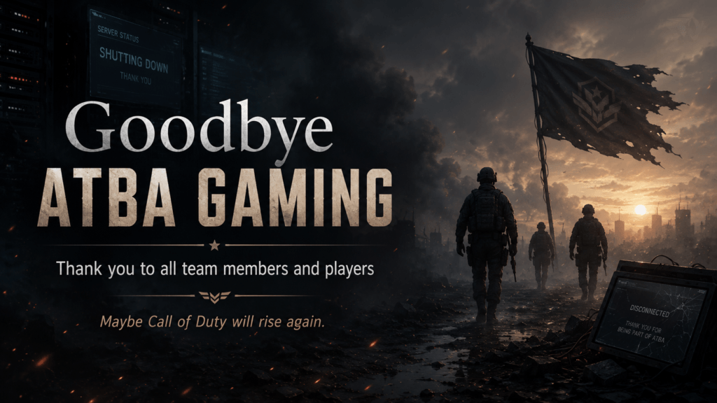 Goodbye from ATBA Gaming